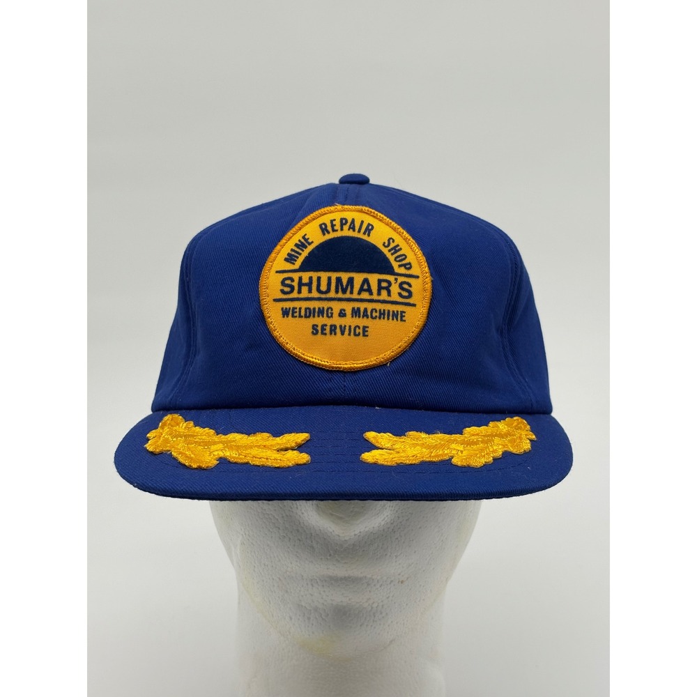 Vintage Shumar's Mine Repair Shop Hat Welding Machine Service Snapback Cap V8